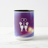 キャットコーヒーマグ ツートーンマグカップ (中央)