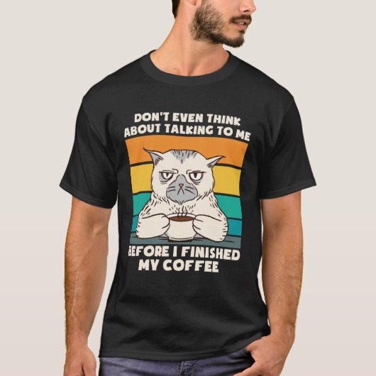 キャットコーヒー人が大嫌いコーヒーアパレル Tシャツ (正面)