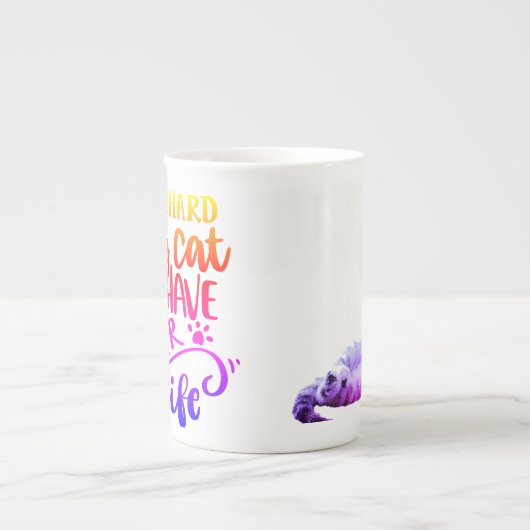 キャットコーヒー専門マグカップ ボーンチャイナマグカップ (正面)