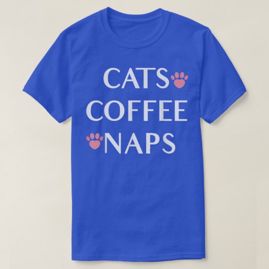 キャットコーヒー昼寝おもしろいラブキャットコーヒー Tシャツ (デザイン正面)