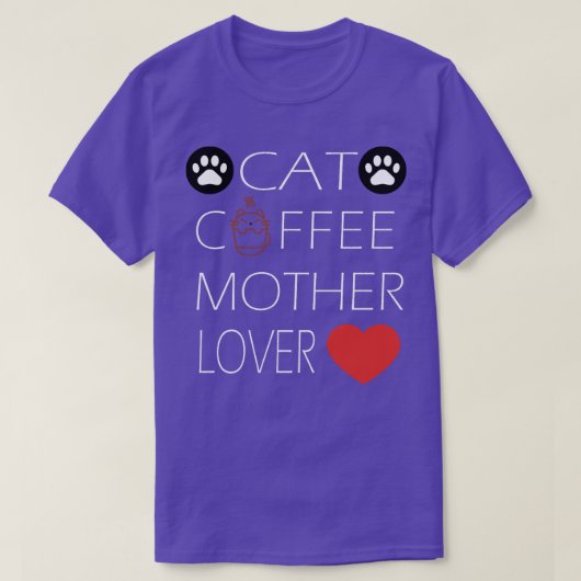 キャットコーヒー母ロバーキャッツ動物 Tシャツ (デザイン正面)