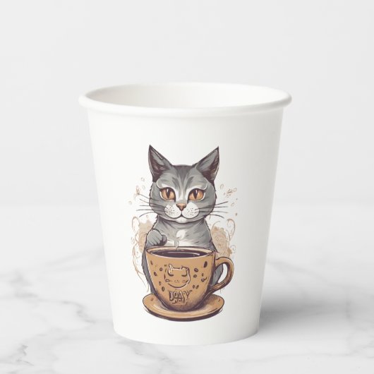 キャットコーヒー 紙コップ (正面)
