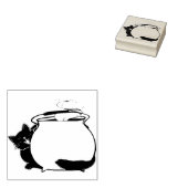 キャットコールドンイラストレーションのアートスタンプ ラバースタンプ (押印)