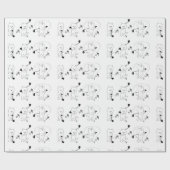 キャットゴルファーおもしろいかわいいモノグラム ラッピングペーパー (フラット)