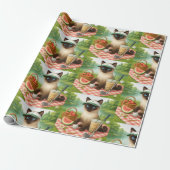 キャットゴルファーが庭でピクニックをする ラッピングペーパー (アンロールド)