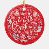 キャットゴルファーをテーマにしたゴルフクリスマステーマ セラミックオーナメント (裏面)