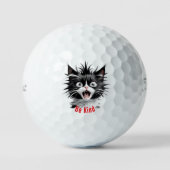 キャットゴルフボールビーやさしい笑わされるデザイン ゴルフボール (正面)