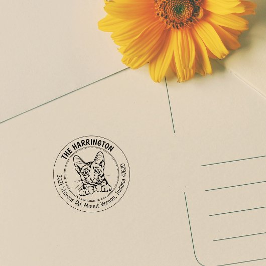 キャットサバンナファミリー差出人住所 ラバースタンプ