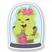 キャットサボテン シール (正面)