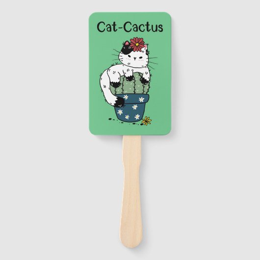 キャットサボテン ハンドファン (正面)