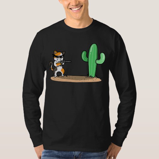 キャットサボテン Tシャツ (正面)