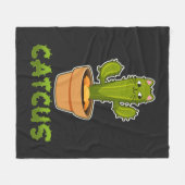 キャットサボペットプラント フリースブランケット (正面(横))