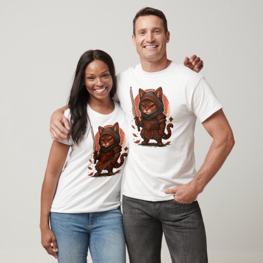 キャットサムライ戦士の子猫 Tシャツ (ユニセックス)