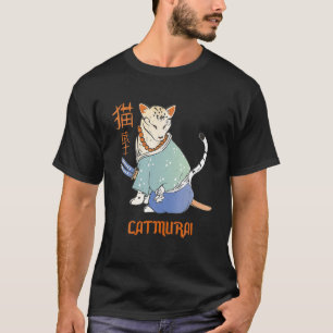 キャットサムライ日本のキャットムライK猫 Tシャツ