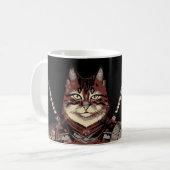 キャットサムライ日本のヤ コーヒーマグカップ (正面左)