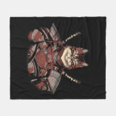 キャットサムライ日本のヤ フリースブランケット (正面(横))