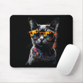 キャットサングラス – Pet Animal Art Cat マウスパッド (マウス)