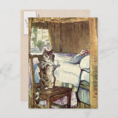 キャットサーブズブレックファーストインベッド ポストカード (正面/裏面)