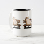 キャットザベンチシッター ツートーンマグカップ (正面左)