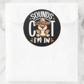 キャットシおもしろいンコデマヨギフトソンブレロタコス愛好家 ラウンドシール (バッグ)