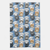 キャットシェフ調理師かわいいパターン キッチンタオル (縦)
