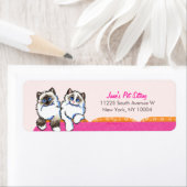 キャットシッターのビジネスラグドールのソファ・ピンク ラベル (インサイチュ)