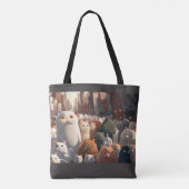キャットシティカートゥーンの群衆 トートバッグ (裏面)