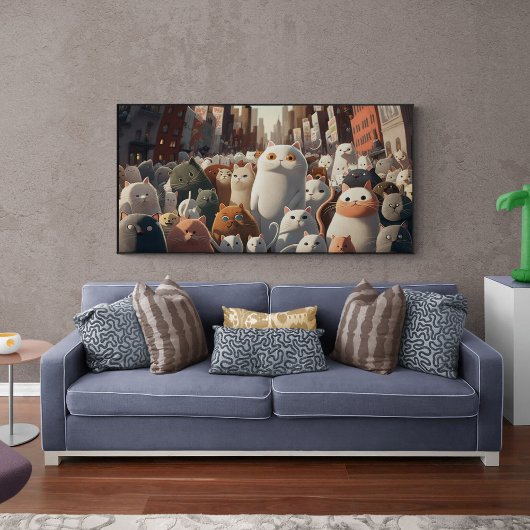 キャットシティカートゥーンの群衆 ポスター