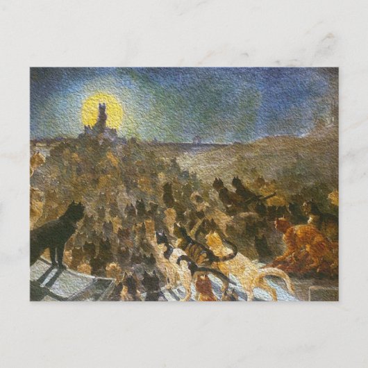 キャットシティハガキ!テオフィレステインレンヴィンテージアート ポストカード (正面)