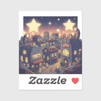 キャットシティーの星お洒落- シール