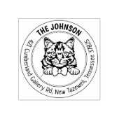 キャットシベリアファミリー差出人住所 ラバースタンプ (インプリント)