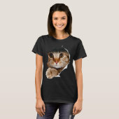 キャットシャツおもしろい猫好きギフト男性へ Tシャツ (正面フル)