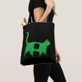 キャットシャムロックSaint patricks day トートバッグ (クローズアップ)