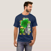 キャットシャムロックSt patricks dayキャットアイリッシュギフト Tシャツ (正面フル)
