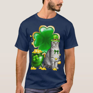 キャットシャムロックSt patricks dayキャットアイリッシュギフト Tシャツ