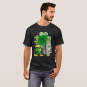 キャットシャムロックSt patricks dayキャットマイアイリッシュ Tシャツ (正面フル)