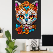 キャットシュガースカルハロウィーン、ディアデロスミュートス ポスター (ホームオフィス)