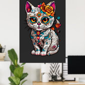 キャットシュガースカルハロウィーン、ディアデロスミュートス ポスター (ホームオフィス)