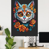 キャットシュガースカルハロウィーン、ディアデロスミュートス ポスター (ホームオフィス)