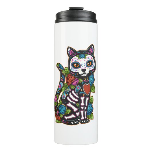 キャットシュガースカルメキシコカラベラディアデロスミュエルトス タンブラー (正面)