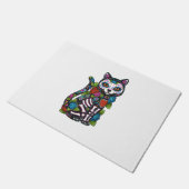 キャットシュガースカルメキシコカラベラディアデロスミュエルトス ドアマット (アングル)