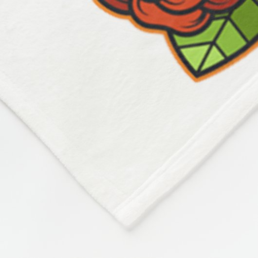 キャットシュガースカルメキシコカラベラディアデロスミュエルトス フリースブランケット (角)