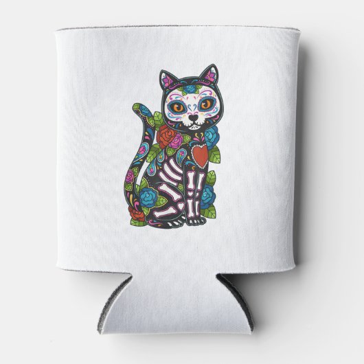 キャットシュガースカルメキシコカラベラディアデロスミュエルトス 缶クーラー (正面)