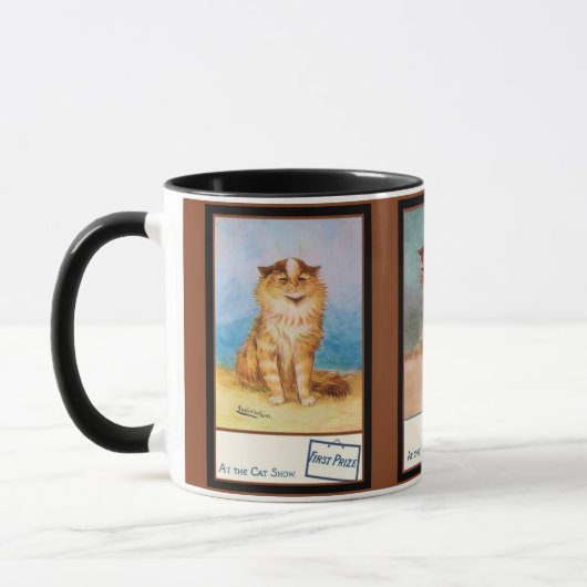 キャットショーのルイ・ワイン猫 マグカップ (左)