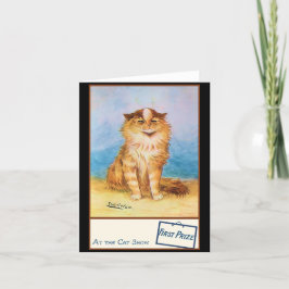 キャットショー一等賞受賞者ルイ・ワイン サンキューカード