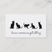 キャットシルエットペットシッター 名刺 (正面)