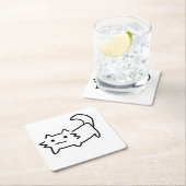 キャットシンプルコースター スクエアペーパーコースター (インサイチュ)