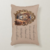 キャットジュー鏡リオン感動的文字ヴィンテージ アクセントクッション (正面(垂直))