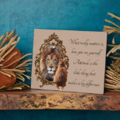 キャットジュー鏡リオン感動的文字ヴィンテージ フォトプラーク (側面)