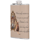 キャットジュー鏡リオン感動的文字ヴィンテージ フラスク (左)